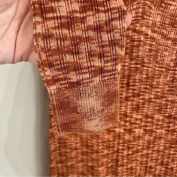 L Space Aria Dress V-Neck Long Sleeve Rust Sweater Dress with Collar Sz XL NWT - Picture 7 of 9